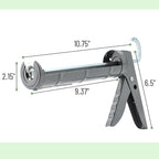 Bates- Caulking Gun, 10:1 Thrust Ratio, Grey, Caulking Tool Gun, Caulk Gun No Drip, Hand Caulking Guns, Silicone Gun, Caulking Gun Tool, No Drip Caulk Gun, Caulk Guns, Caulking Gun Dripless