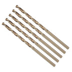 Drill Bit, #38 Cutting Diameter, 4341 HSS Gold Finish 118° Cutting Angle Number Jobber Bits - (Applications: for Drilling Soft Metal Plastic Wood), 5-Pieces