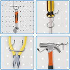 143PCS Pegboard Organizer Kit, Pegboard Hooks Set, 1/8 & 1/4 inch Assortment, Peg Board Bins, Peg Locks
