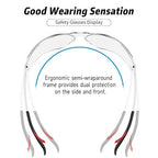 Safety Glasses Bulk of 100 ANSI Z87.1 Protective Eyewear Scratch-Resistant for Work, Lab, Construction