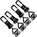 10Pack Black Toggle Latch Clamp, Heavy Duty Latch-Style Toggle Clamp, Adjustable Pull Action Latch with Catch Plate, 360lbs Capacity Metal Quick Release Draw Latch for Jig Smoker Door Tool Boxes Trunk