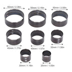 8Pcs Leather Hole Punch Die Round 2560mm Hole Hollow Punch Cutting Leather Circle Punch Punching Die Alloy Steel Deform Prevention Punching Tools