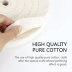 SCOTTCHEN 8 inch Buffing Polishing Wheel Soft(60 Ply) Fine（60 Ply） Medium（40 Ply） Coarse（3/5 in Thick） Rough（3/5 in Thick） Polish Pad for Bench Grinder with 5/8" Arbor Hole 5 Pcs