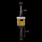 5/32"x3/8" Carbide Tipped Countersink Drill Bits with Low Friction Depth Stop, 1/4" Quick Change Hex Shank Countersink Drill with Replaceable HSS Pilot Drill Bit for Plastic, Woodworking