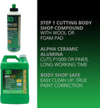 3D ACA 500 Cutting Compound – Step 1 Extra-Cut for Deep Paint Correction | Cuts P100 Grit or Finer | Body Shop Safe, Low Dust, Pro Detailer Formula | Made in USA - 8 oz