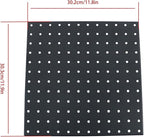 findmall 4Pack 12 x 12 Metal Black Wall Pegboard Panels Heavy Duty Peg Board for Tool Organizatio Garage Workbench Shed Craft Room kitchen Drawers