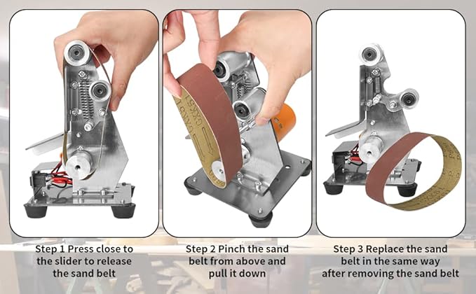 SI FANG 10Pcs Mini Electric Belt Sander Sanding Belts 13 x 1.2inch, Premium Knife Sharpening Aluminum Oxide Abrasive Sanding Belt for Woodworking, Metal Polishing (600 Grit)