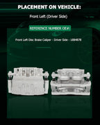 SCITOO Front Left Brake Caliper With Bracket 18B4878 Compatible For Cadillac For CTS 2003-2008 For Cadillac For STS 2005-2008