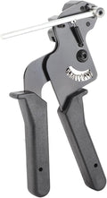 Cable Tie Tool, 65 Manganese Steel Stainless Steel Fastening Cable Tie Gun Tension Wire Fastening Automatic Tensioner Cutter Tool, Cutting Width within 12mm, Black, 8.27 x 4.72 x 0.47inch