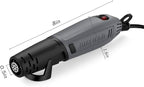 DIAFIELD Mini Heat Gun, 2 Temp Setting 302℉-842℉ Fast Heat Hot Air Gun Tool with Reflector Nozzle and 5.9Ft Cable Overload Protection for Epoxy Resin, Craft, Embossing, Shrink Wrapping & DIY