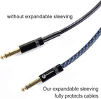 100ft - 3/8 inch PET Expandable Braided Sleeving – BlackBlue – Alex Tech Braided Cable Sleeve