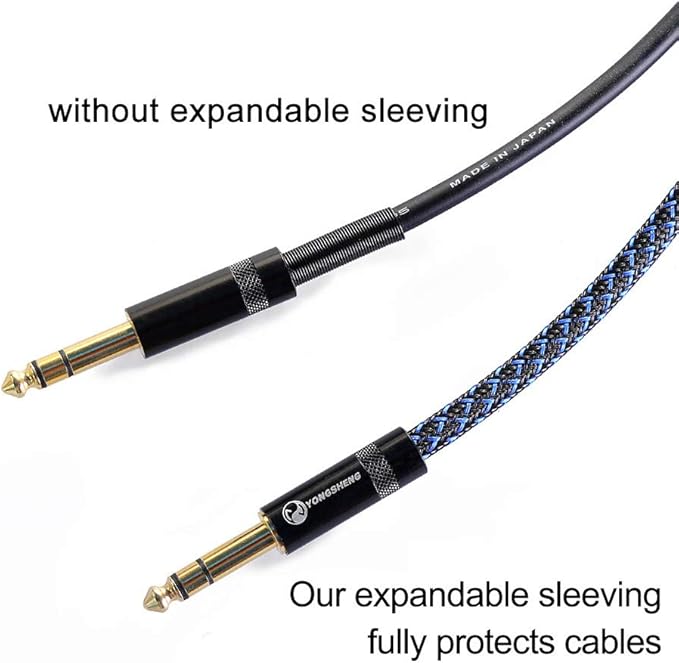 25ft - 3/4 inch PET Expandable Braided Sleeving – BlackBlue – Alex Tech Braided Cable Sleeve