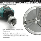 ASA Tools Deburring External Chamfer Tool, with HSS Blade, Deburring Drill Bit, Remove Burr Tools Quick Release Shank Fits for 1/8"-3/4"(3mm-19mm)