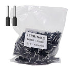 Fidioto AWG22 Wire Ferrules Terminals, 1000pcs AWG22 Terminal Connector Wire Insulated Cord Pin Ends Terminals for Electric, Industrial, Chemical Industry, Power Control System, etc.