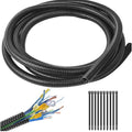 1/4"-32.8ft Split Wire Loom Tubing Cable Management Conduit Flexible Covers Cord Protectors