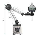 AUTOUTLET Magnetic Base Flexible Indicator Magnetic Base Holder Stand 14 Inch Adjustable Dial Indicator Magnetic Base with Max Pull 176Lbs (80Kgs) for Digital Dial Indicator Gauge