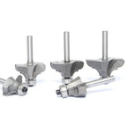 5Pcs Classical Ogee Bit,1/4" Shank,Cove&Bead Router Bits Cutting Depth 5/16",3/8",7/16",1/2",5/8",Edge Forming Cutter for Wood Profiling,Molding