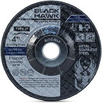 BHA Depressed Center Metal Grinding Wheels for Angle Grinders, 4” x 1/4” x 5/8” - 5 Pack