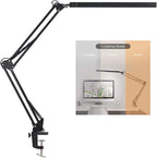 LED Architect Desk Lamp, Metal Swing Arm Dimmable Task Lamp, Eye Care Table Lamp with Clamp (3 Color Modes, 10-Level Dimmer, Memory Function) Highly Adjustable Office, Craft, Workbench Light