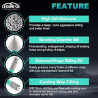 Tile Hole Saw Kit for Porcelain -(6/6/8/20/25/35/50/75/100mm+Finger Bit+Chamfer Bit+Adapter+Tile Blade) Diamond Tile Drill Bits Precision Cutting for Ceramic Marble Brick Granite