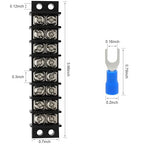 Terminal Block,2 Pack 8 Circuits 20-30A 200v-450v Dual Row Screw Terminals Strip +32 PCS Heat Shrink Wire Connectors