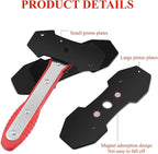 Brake Caliper Press, Caliper Piston Spreader, Brake Tools,Brake Caliper Piston, Brake Caliper Press Ratchet with 2 Extra pcs Steel Plates, Red