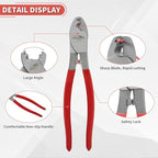 4Pcs Bolt Cutter Pliers Set, 8" Cable Cutter, 8" Bolt Cutter, 8" Wire Rope Cutter, 8" End Cutting Pliers with Toolbox, Cr-V Blade for Cutting Locks, Barbed Wire, Steel Wire, Chains, Rivets