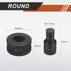 HARFINGTON Hydraulic Hole Punch Die Φ17.5mm Round Hole 40Cr Steel Electric Punching Kit for CH70 Electric Punching Machine, Black