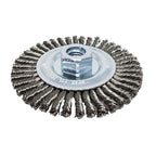 Benchmark Abrasives 4 1/2 Inch Stringer Bead Wire Wheel for Angle Grinder, Cleaning Narrow Holes, Derusting, Paint Removal, Deburring Grinding Wheels - Grinder Cutting Wheel - Stainless Steel