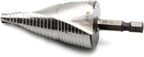 TEMO M35 Cobalt Step Drill Spiral Flute, Two Size: 7/8 Inch and 1-1/8 Inch, 1/4 Inch Hex Shank