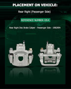 SCITOO Rear Right Brake Caliper With Bracket 19B2904 Compatible For Toyota Highlander 2004-2007