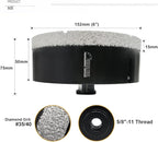 SHDIATOOL Diamond Core Drill Bits 6 Inch for Porcelain Ceramic Tile Marble Brick Vacuum Brazed Hole Saw 152mm