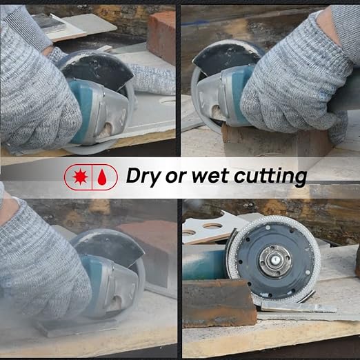 DT-DIATOOL Diamond Tile Blade 12 Inch 2pcs Diamond Turbo X Mesh Rim Segement Circular Saw Blade for Procelain Ceramic Stoneware Marble Granite Fits 5/8"-7/8" Arbor