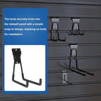 NeatiEase 20 PCS Slatwall Accessories Kit for Garage Rooms Shops Storage Organizing Display, Slat Wall Accessory Includes 18 PCS Multisized Heavy Duty Slatwall Hooks and 2 Pack Velcro Straps