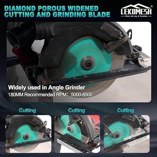 Rock Slab Grinding Disc - 7 inch Glass Cutter Disc(10pcs), Granite Cutting Blade, Diamond Grinder Wheel for Rock Slab, Stone, Tile, Marble, Granite, Glass Diamond Saw Blades