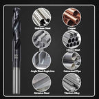 9/16 Cobalt Drill Bit for Metal and Hardened Steel, 1/2 Inch Reduced Shank M35 HSS Twist Jobber Drill Bits, with Index Storage Case