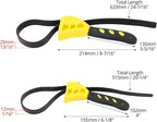 QWORK Strap Wrench Set, 2 Piece Adjustable Rubber 24" & 19.7" Reinforced Belts, Jar Opener for Weak Hands