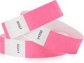 600 WristCo Neon Pink Tyvek Wristbands for Events - Tamper-Proof Design & Fluorescent Color Prevent Reuse Premium-Grade Bracelets for Hospital & Medical ID, Party & VIP Identification