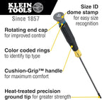 Klein Tools 85820 20-Piece Screwdriver Set, 8 Precision, 7 Standard Drivers with Color-Coded Handles, 3 Insulated Screwdrivers, 1 Demolition Driver, and Magnetizer
