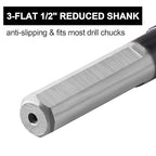 9/16 Cobalt Drill Bit for Metal and Hardened Steel, 1/2 Inch Reduced Shank M35 HSS Twist Jobber Drill Bits, with Index Storage Case