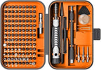 Precision Screwdriver Set, 130 in 1 with 120 bits Repair Tool Kit, Magnetic Screwdriver Set with mini built-in box for Electronics iPhone Jewelers Game Console (130-IN-Orange)