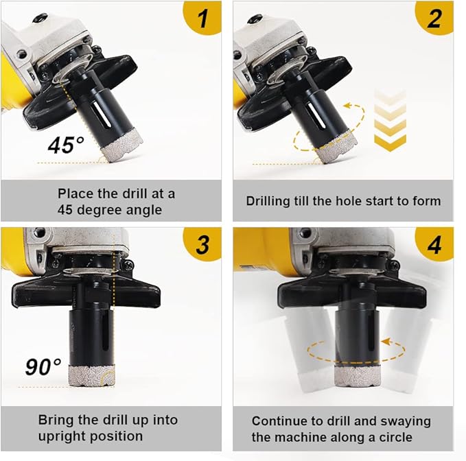 SHDIATOOL Diamond Core Drill Bits 6 Inch for Porcelain Ceramic Tile Marble Brick Vacuum Brazed Hole Saw 152mm