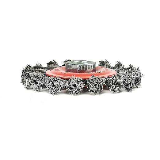 A A IN 8Pack Wire Wheel for Angle Grinder, 4 Inch Twisted Knotted Grinder Wire Wheel Brush with 5/8"-11 Threaded Arbor for Angle Grinder,Carbon Steel Wire Cup Brush for Rust,Corrosion,Paint Removal