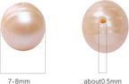 Natural Pearl Beads Potato 7-8mm Pink Freshwater Cultured Loose Gemstone Beads for DIY Jewelry Making 13.8''/Strand HQ