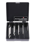 Accusize Industrial Tools 5pc ANSI M42 (H.S.S. + 8% Cobalt) Center Drill Set, 0556-5500