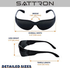 3 Pack of Tinted Safety Glasses, Scratch & Impact Resistant Protective Eyewear, Dark Lenses for UV Protection