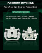SCITOO 19-B2067A 19-B2066A Rear Left & Right Disc Brake Calipers Assembly w/Bracket For Saab For 9-2X 2005-2006,For Subaru For Forester 2004-2008,For Subaru For Impreza 2004-2007