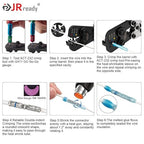 JRready ST6488-20-100 Heat Shrink Butt Splice Connectors 100 Sets 26-20AWG Butt Crimp Splices with PVDF Tubes Waterproof Environmental Splice Connectors with ACT-232 Crimp Tool G411 Go-No Go Gauge