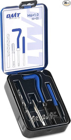 Orion Motor Tech Helicoil Thread Repair Kit, M6x1.0 Thread Repair Tool with HSS Drill Bit & 30 Thread Inserts, Metric Thread Repair Installation Kit for Rethreading Internal Threads with Carry Case