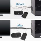 10FT Cable Management Sleeve EZ Cord Bundler 1" Diameter w/Zip Clip Zipper Wire Wrap Cord Organizer Cable Tube Hider Flexible & Expandable Home & Office Wire Concealer for PC TV Computer Cinema